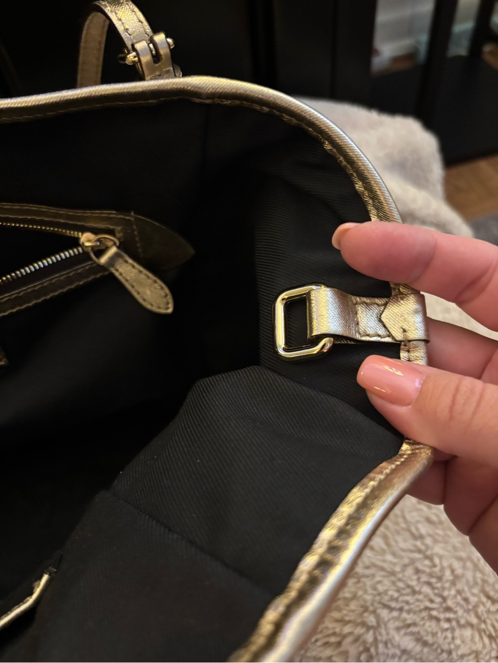 ✨RARE VINTAGE BURBERRY✨ Small Canter in Horseferry Check Beige Gold - Picture 8 of 16